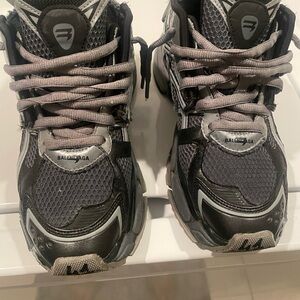 Balenciaga Black and Gray Sneakers good used condition size 41